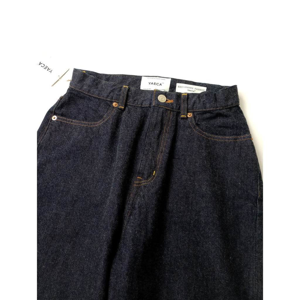 新品 YAECA ヤエカ 14-13W DENIM PANTS WIDE デニムパンツ ワイド ネイビー