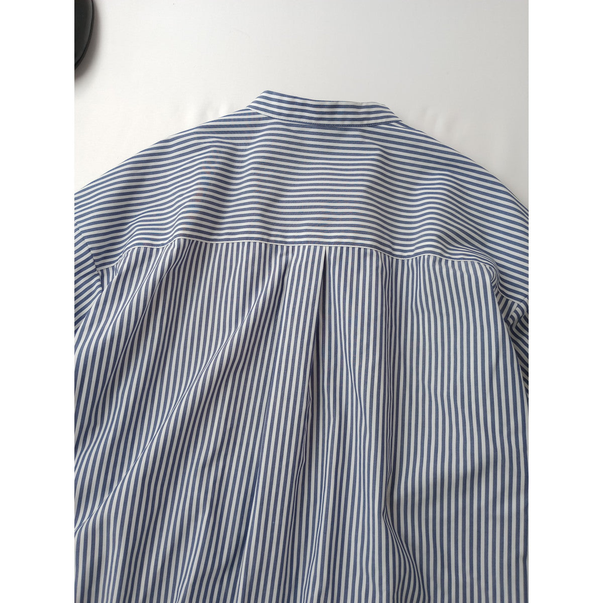 25年 SOEJU  ソージュ  バンドカラー ロング  長袖  シャツ ブルー 白 【中古】