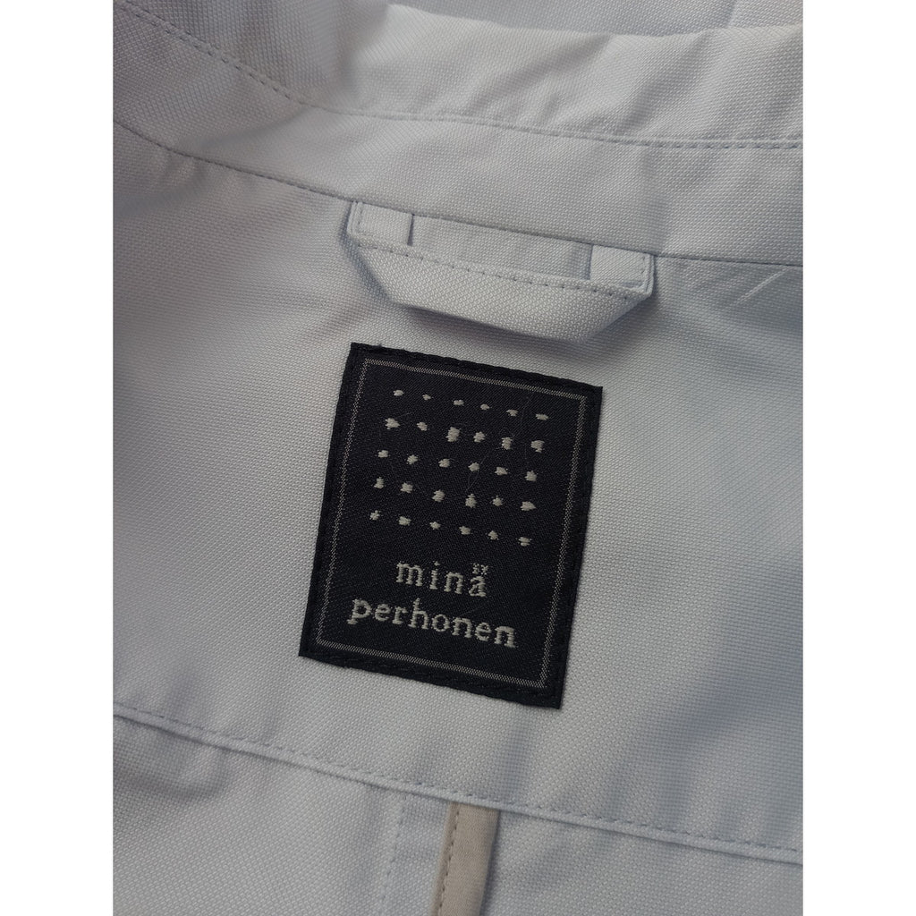美品 mina perhonen ミナペルホネン valo ロング チェスターコート  ライトブルー  38