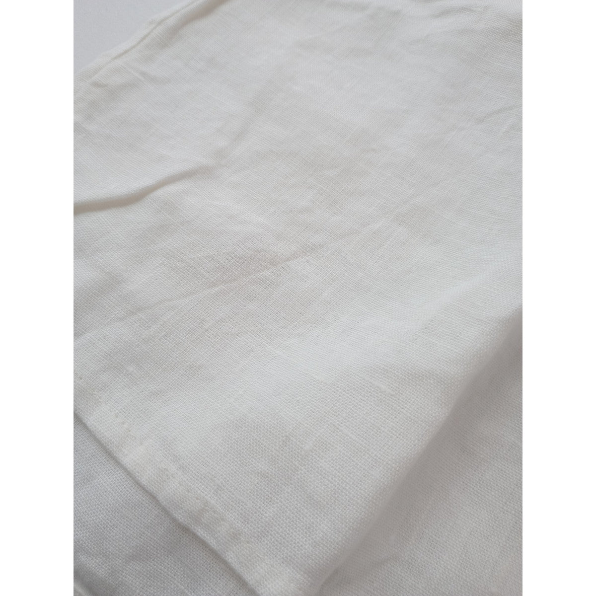 新品 fog linen work フォグリネンワーク キーネック ヘンリーネック バンドカラー プルオーバー シャツ ブラウス 白 【中古】