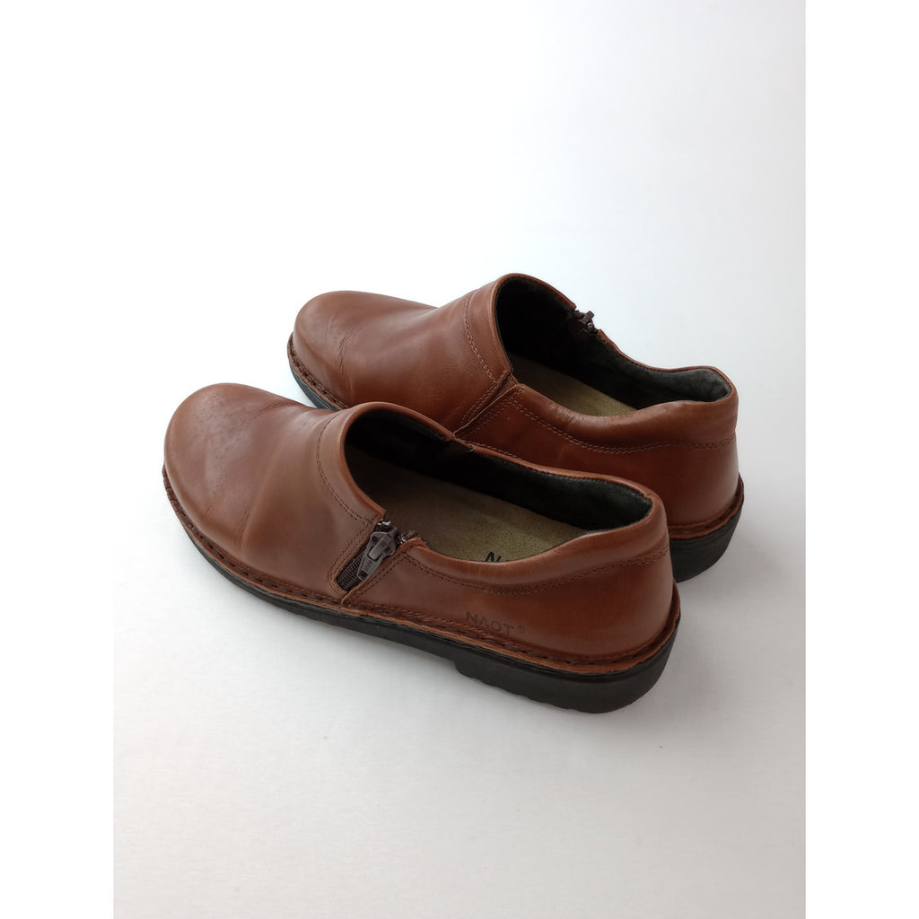 NAOT ナオト CLARA / Chestnut レザ－ スリッポン シューズ 靴   ライトブラウン【中古】