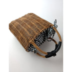 eb.a.gos   エバゴス パールN /S バスケット GINGHAM  黒 ブラック 【中古】