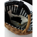 eb.a.gos   エバゴス パールN /S バスケット GINGHAM  黒 ブラック 【中古】