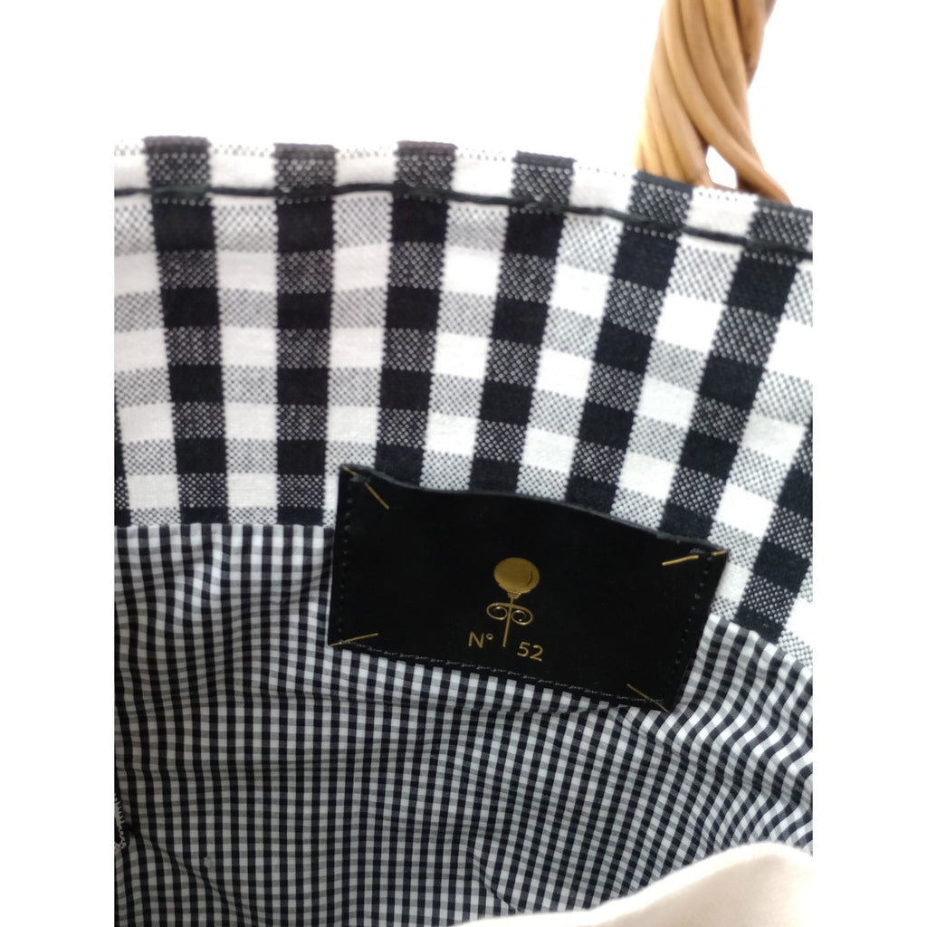 eb.a.gos   エバゴス パールN /S バスケット GINGHAM  黒 ブラック 【中古】