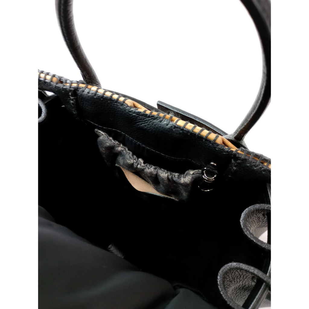 eb.a.gos   エバゴス  ショルダー ベルト  かごバッグ 黒 ブラック 【中古】