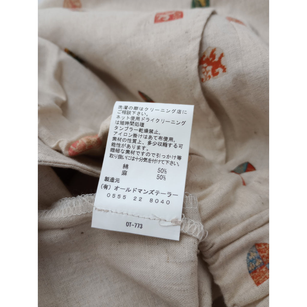 R&D.M.Co- オールドマンズテーラー COAT OF ARMS コートオブアームズ イージーパンツ 生成り 【中古】