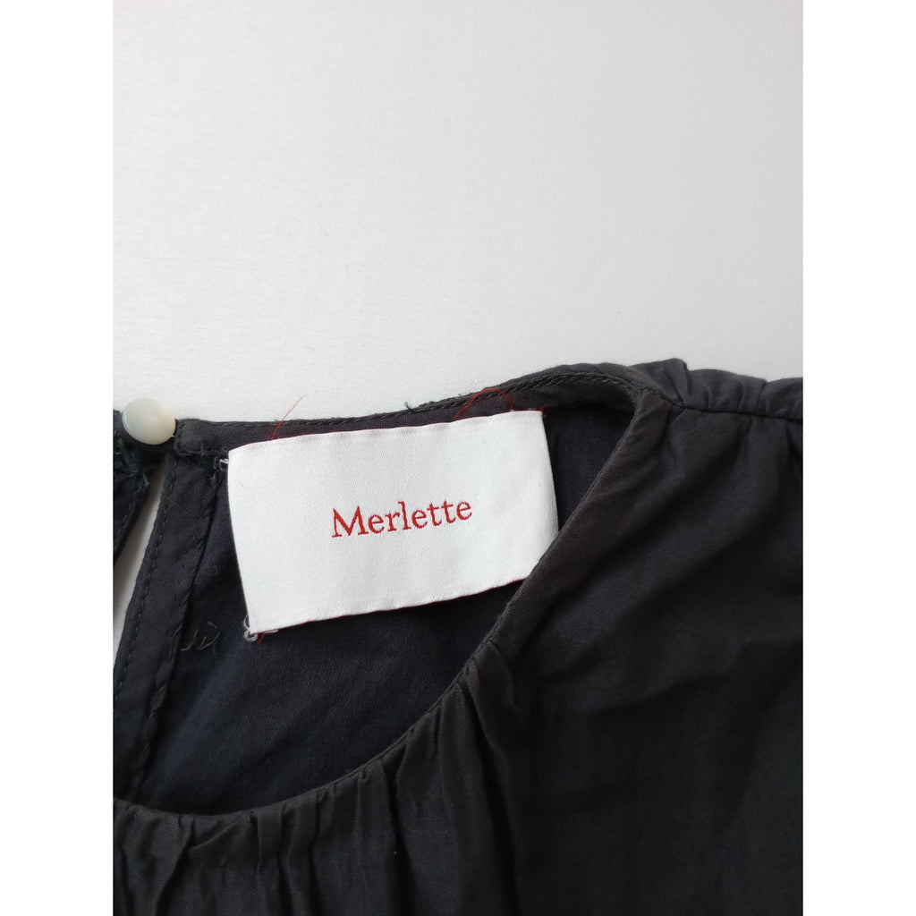 merlette マーレット Caron Dress キャロン ロング ワンピース グレー 【中古】