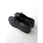 MANOLO BLAHNIK  マノロ ブラニク  カットワーク レザー ローファー 靴  シューズ 靴 37 黒 ブラック 【中古】