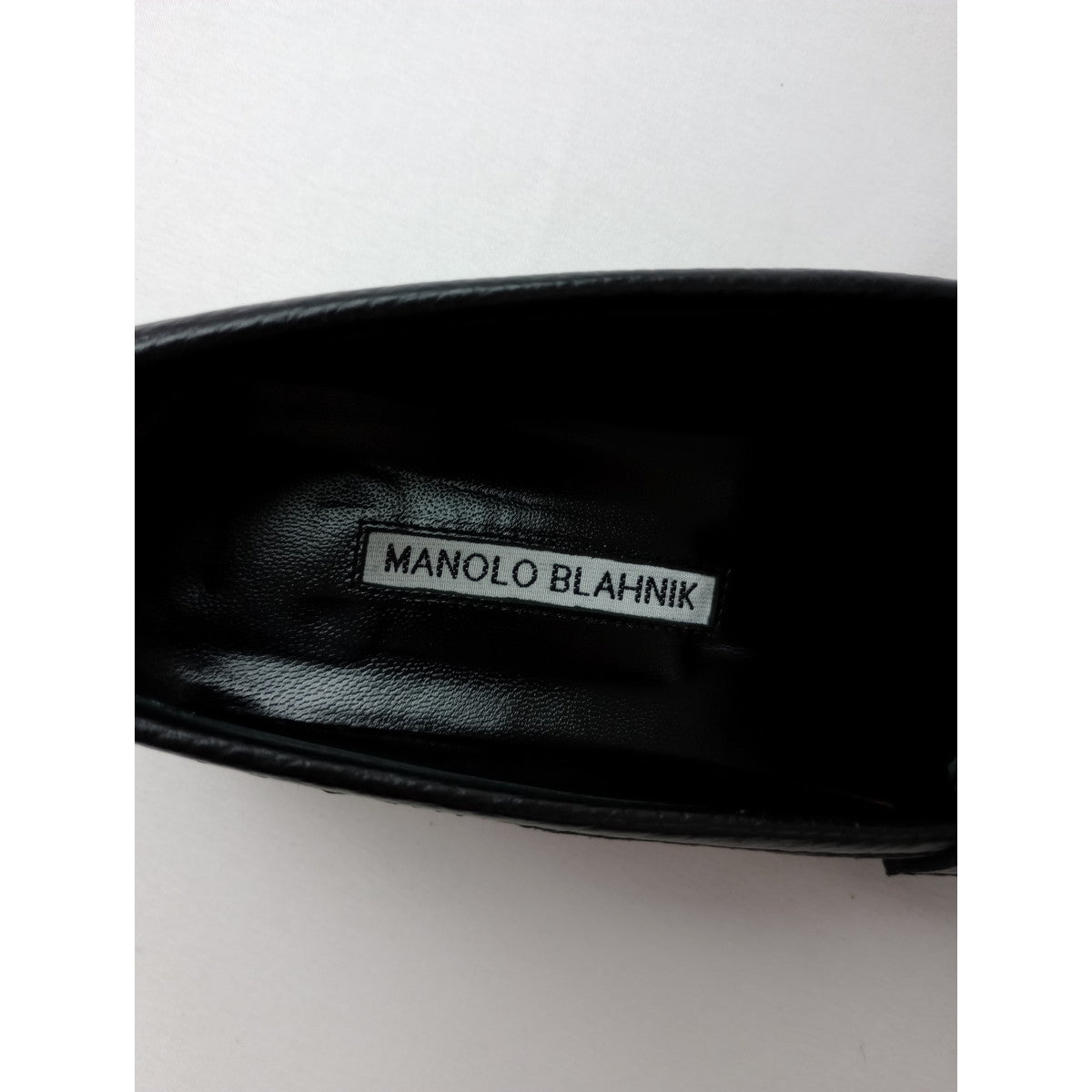 MANOLO BLAHNIK マノロブラニク PERRITA ペニーローファー シューズ 靴 黒 ブラック 37 【中古】