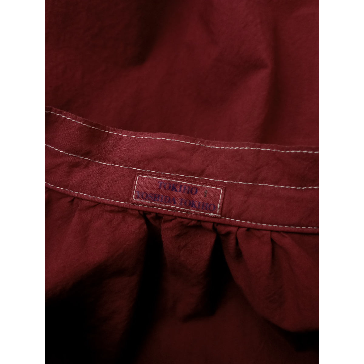 〈染〉 TOKIHO  トキホ  プルオーバー シャツ トップス   ブルゴーニュ  【中古】