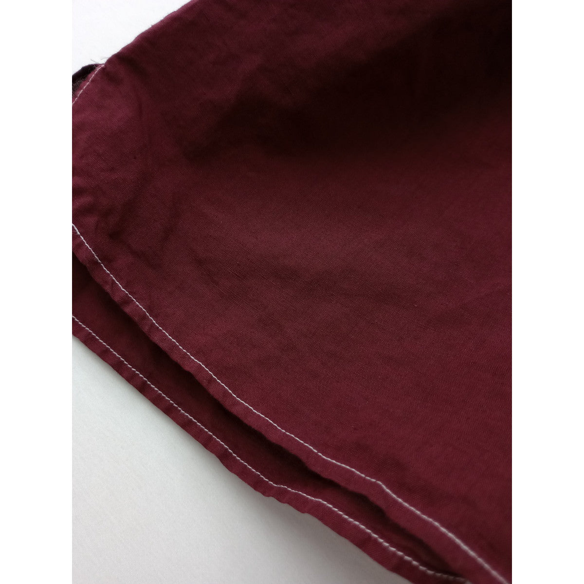 〈染〉 TOUJOURS トゥジュー  ワイド シャツトップス ブルゴーニュ  【中古】