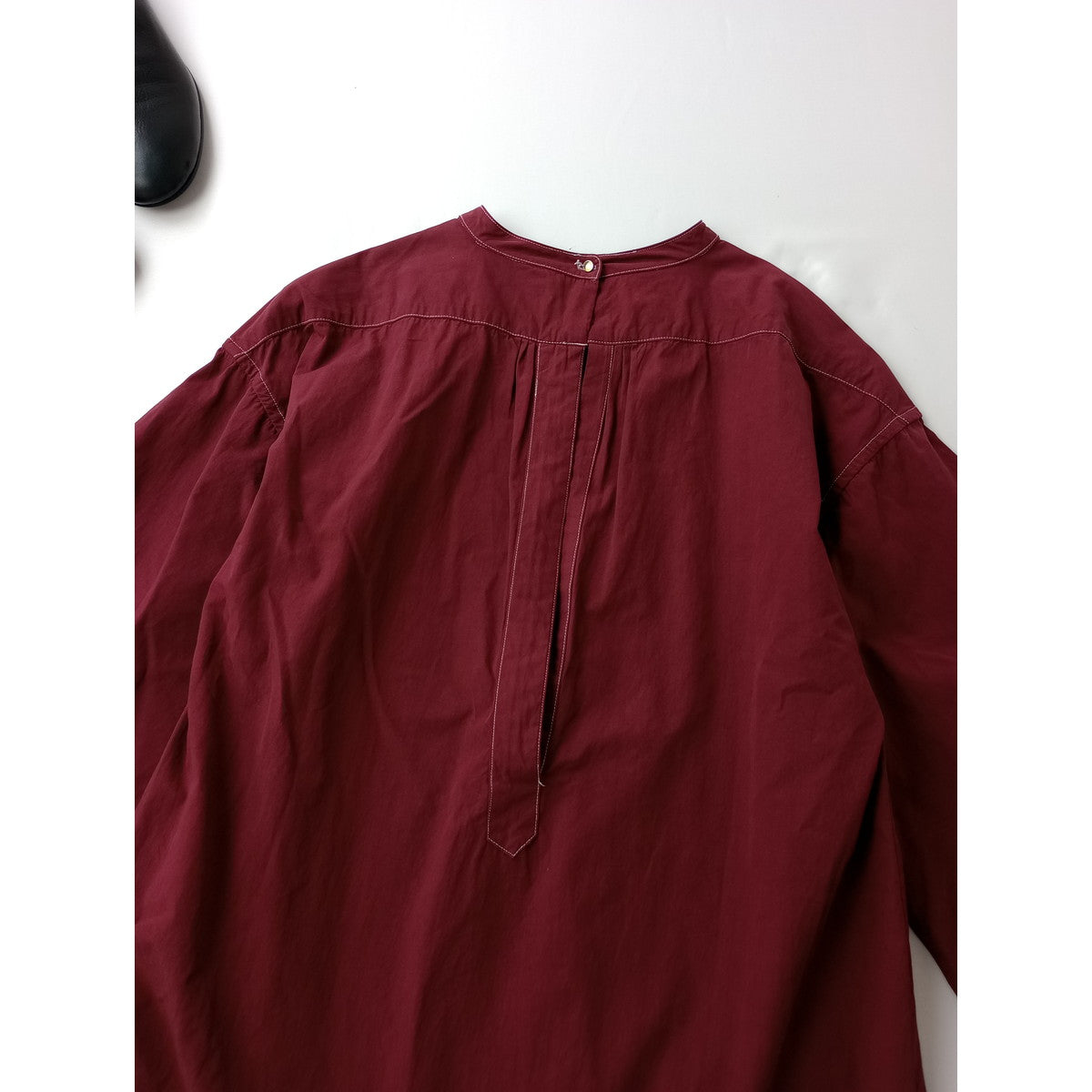 〈染〉 TODAYFUL トゥディフル  ヴィンテージ ドレス  シャツ トップス ブルゴーニュ 【中古】