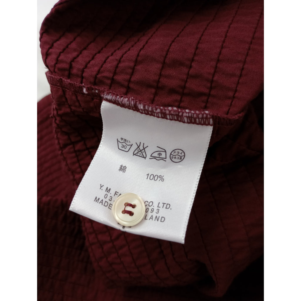 〈染〉 YACCOMARICARD  ヤッコマリカルド 長袖 シャツ ブルゴーニュ 【中古】