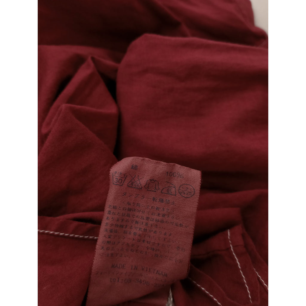 〈染〉45R フォーティファイブアール  長袖 シャツ トップス  ブルゴーニュ  【中古】