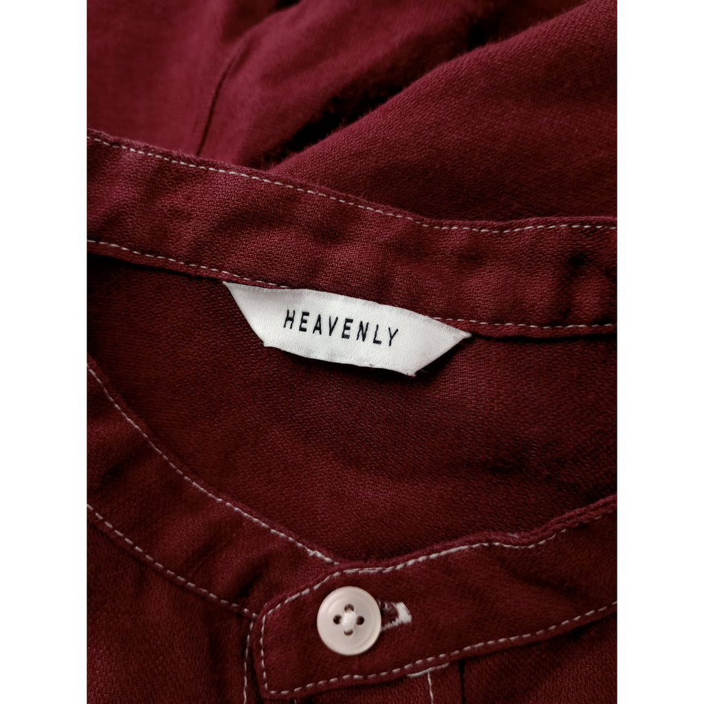〈染〉HEAVENLY  ヘブンリー   シャツ  ブラウス  トップス  ブルゴーニュ 1  【中古】