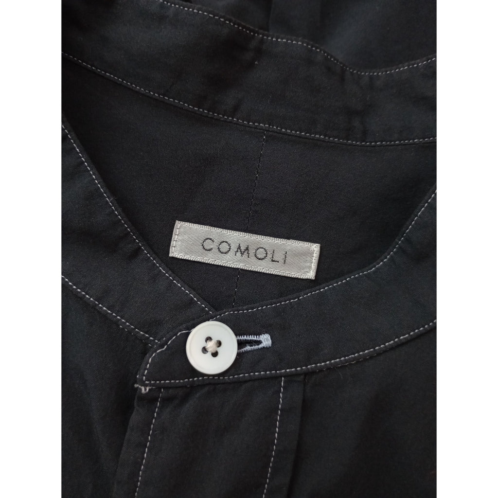 〈染〉COMOLI コモリ 長袖  シャツ ブラウス トップス   1  黒 ブラック