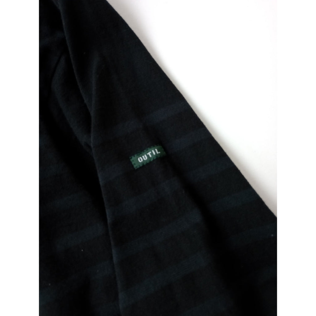 〈染〉OUTIL ウティ フランス製 バスク 長袖 シャツ トップス  黒 ブラック 【中古】