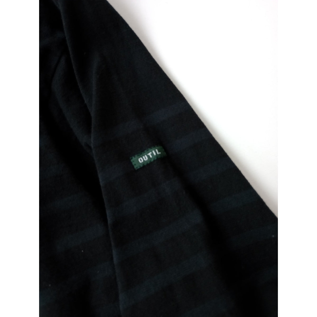 〈染〉OUTIL ウティ フランス製 バスク 長袖 シャツ トップス  黒 ブラック 【中古】