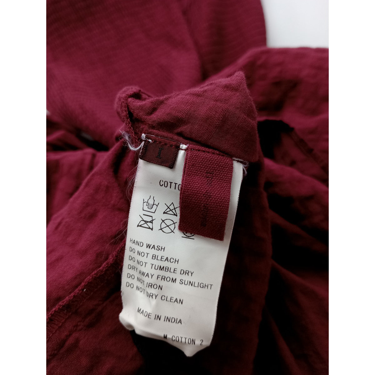 〈染〉maison de soil   メゾンドソイル ピンタック ワンピース  ブルゴーニュ 1  【中古】