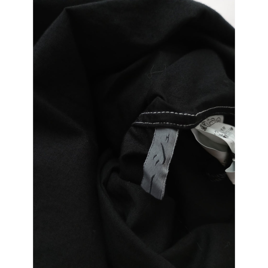 〈染〉ゴーシュ  ブロードシャツ ハイネック    ブラウス  トップス  黒 ブラック 2 【中古】