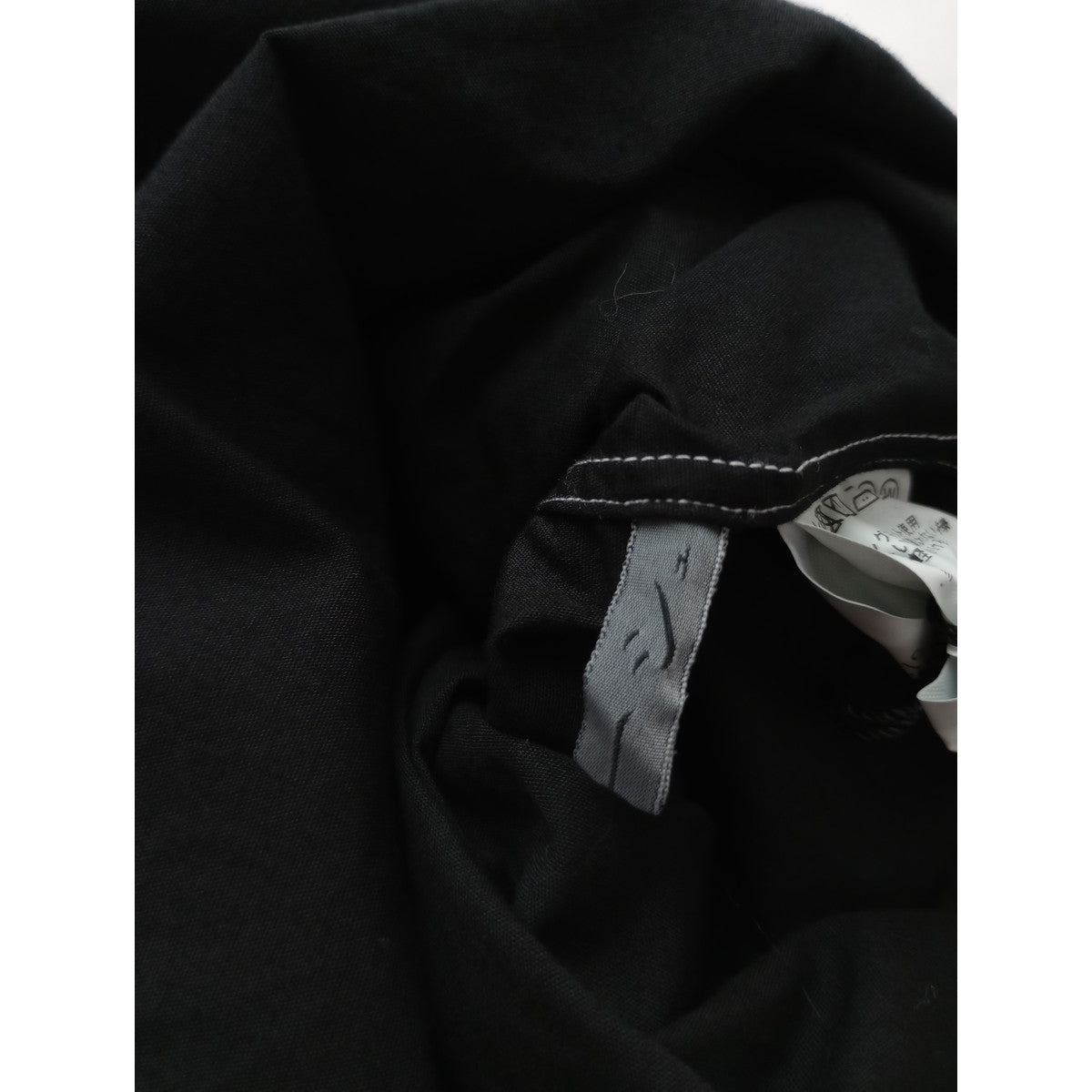 〈染〉ゴーシュ  ブロードシャツ ハイネック    ブラウス  トップス  黒 ブラック 2 【中古】