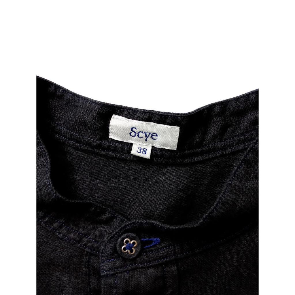 〈染〉Scye  サイ  ブラウス トップス 黒ブラック 38 【中古】