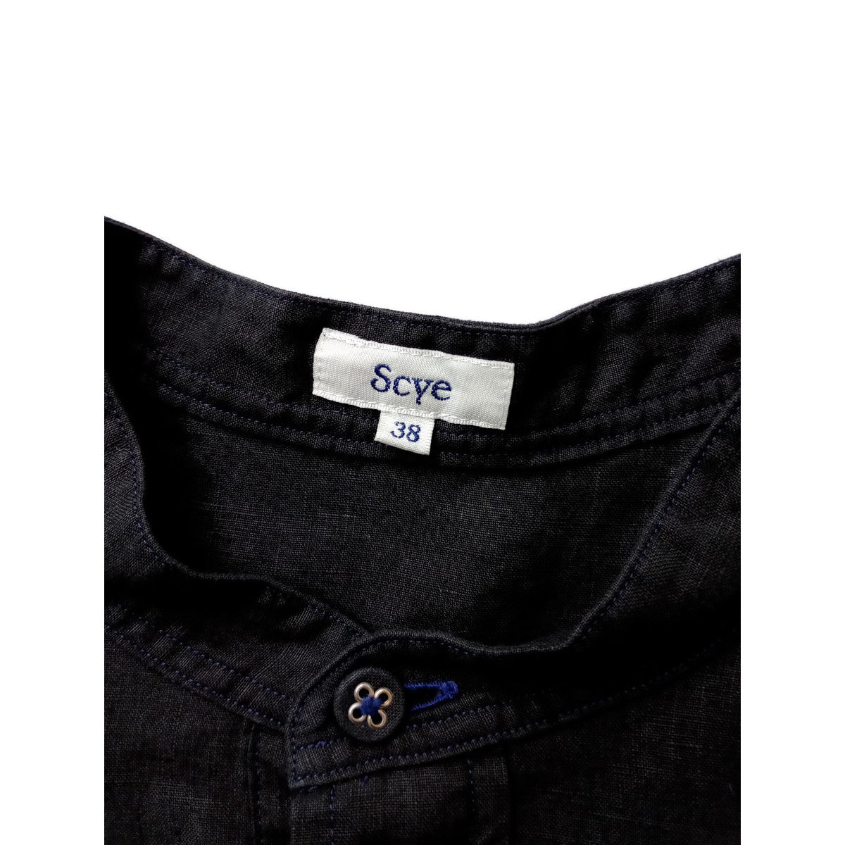 〈染〉Scye  サイ  ブラウス トップス 黒ブラック 38 【中古】