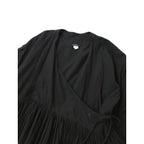 〈染〉dosa ドーサ   カシュクール    ブラウス  トップス  黒ブラック  1  【中古】