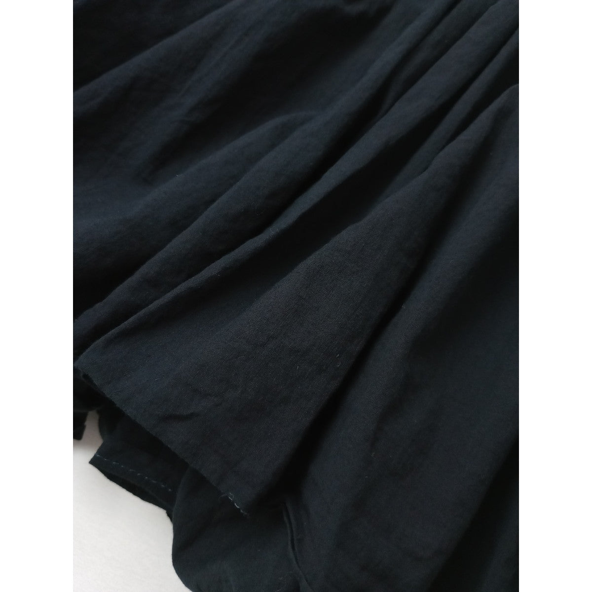 〈染〉dosa ドーサ   カシュクール    ブラウス  トップス  黒ブラック  1  【中古】