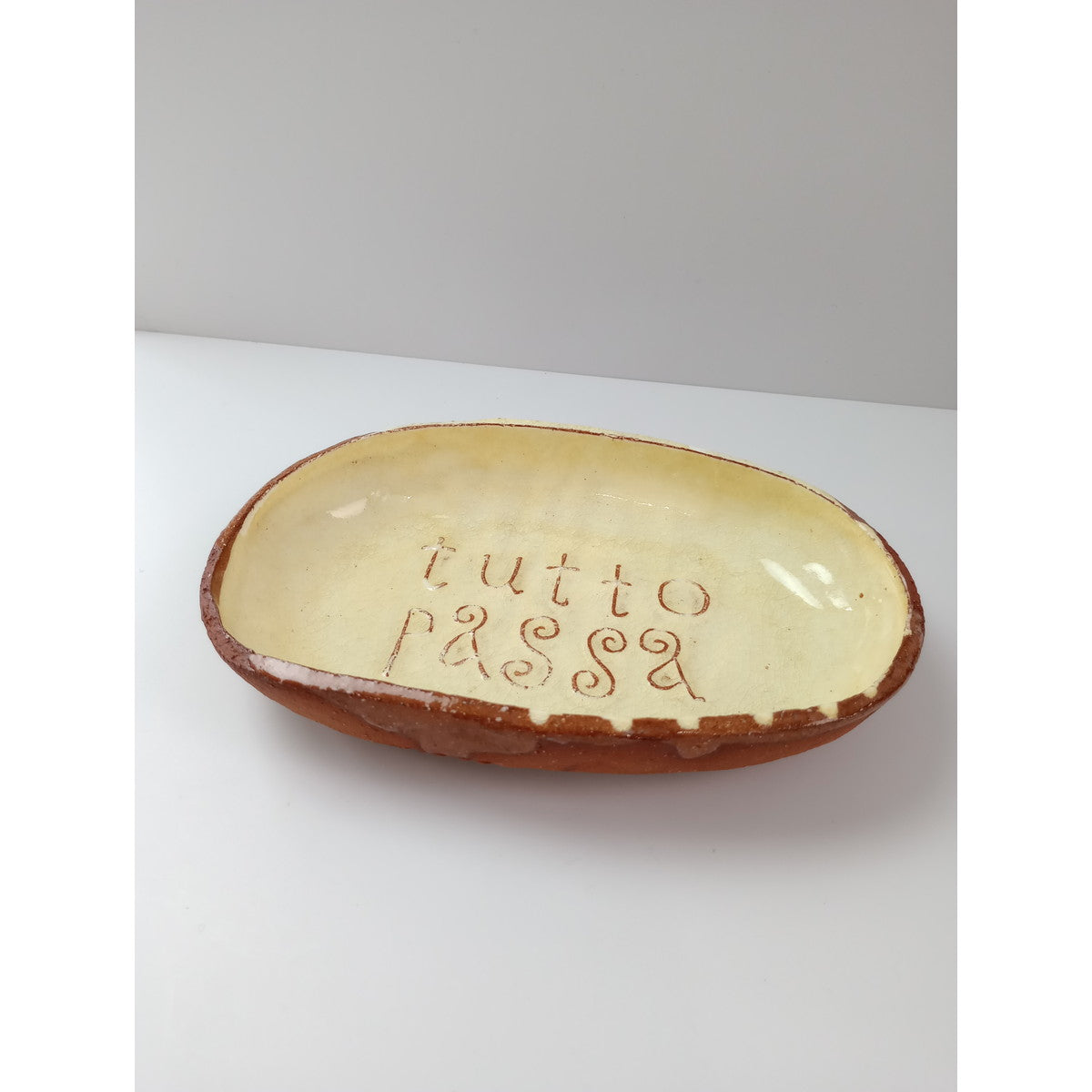 新品  望月通陽  tutto passa トレイ 皿 クリームイエロー