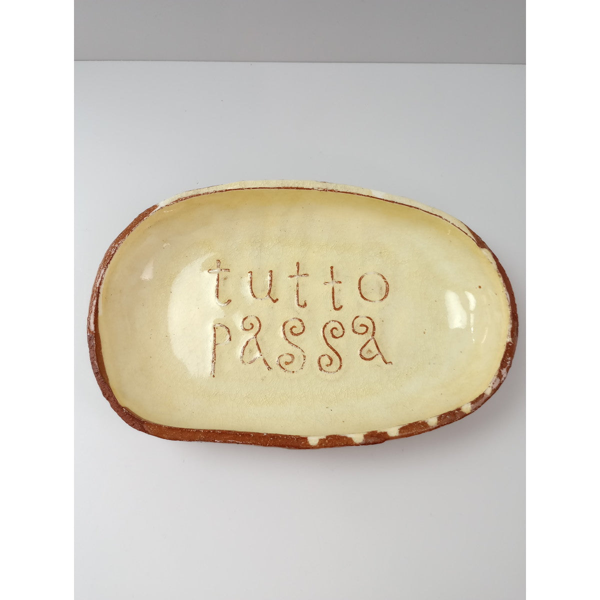 新品  望月通陽  tutto passa トレイ 皿 クリームイエロー