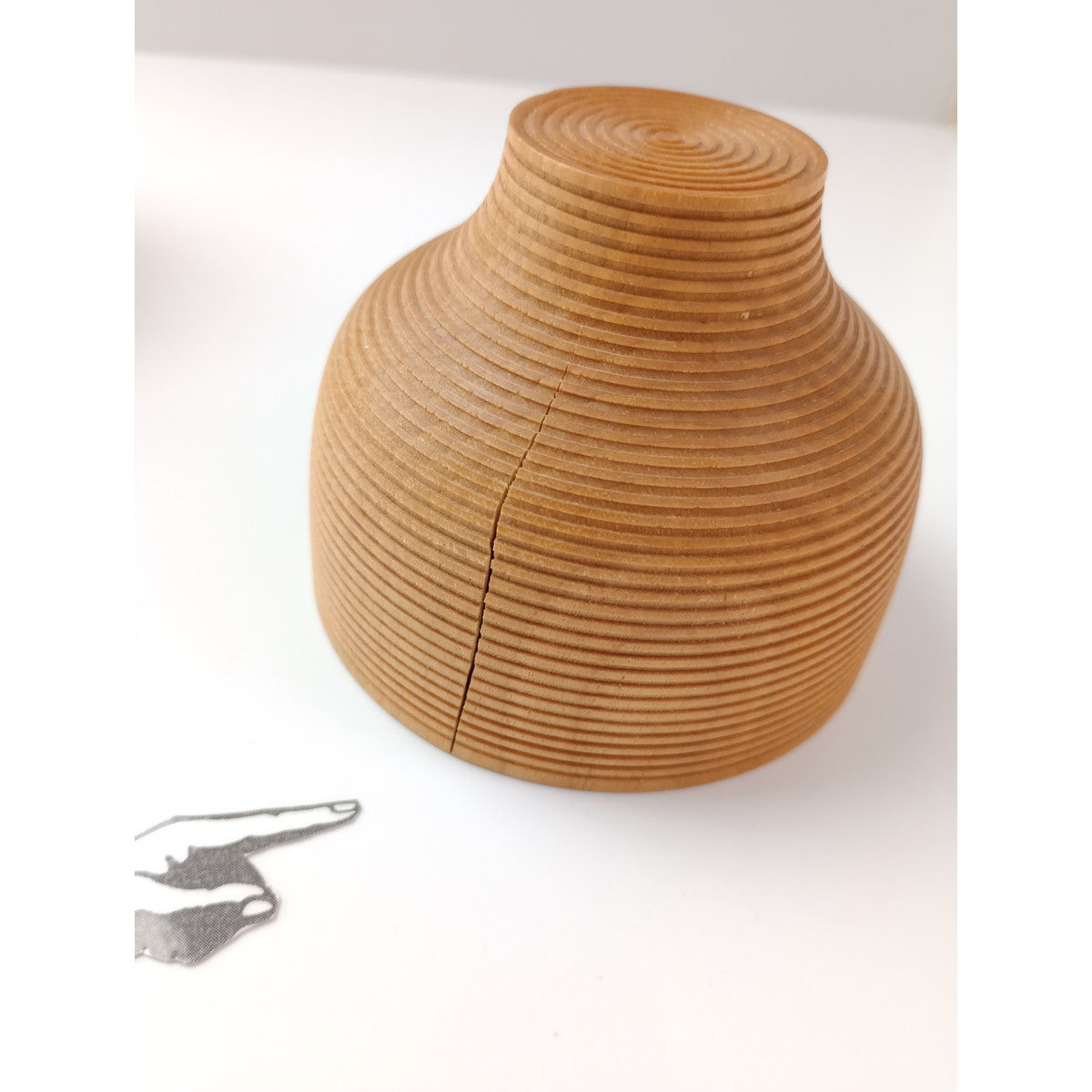 我戸幹男商店  山中漆器 茶筒 KARMI 徳 Soji ナチュラル Tea Canister 木製  ナチュラルブラウン【中古】