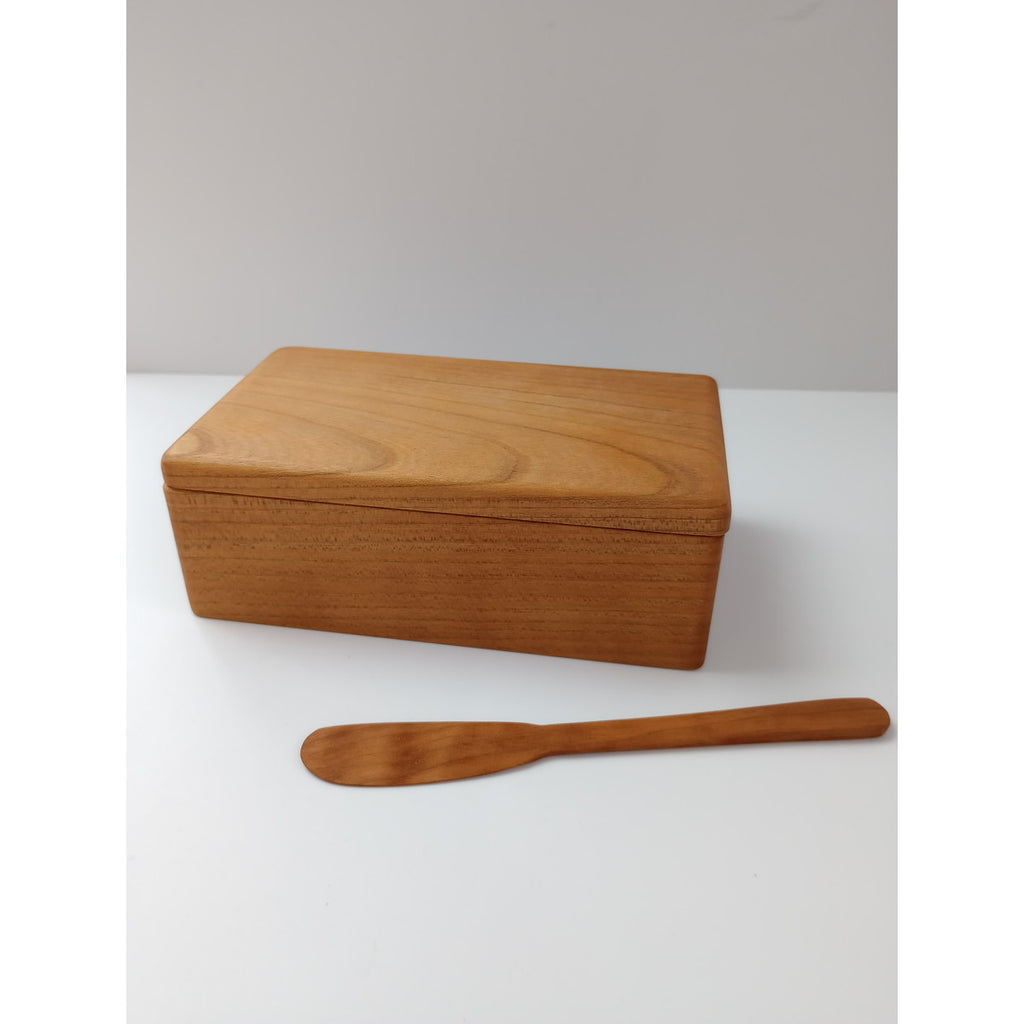 三谷龍二  バターケース  バターナイフ 付 ナチュラルブラウン【中古】