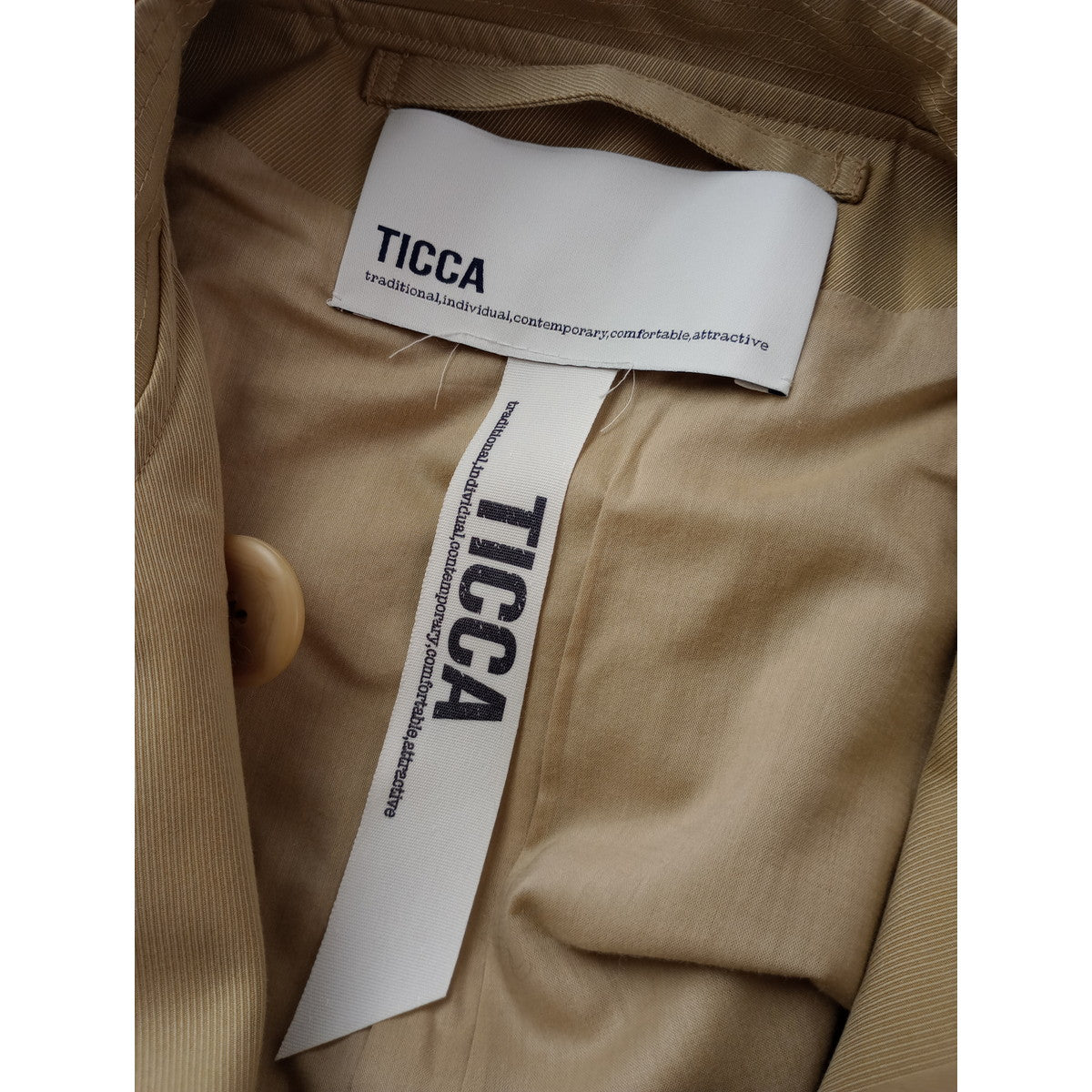 TICCA ティッカ トレンチ ロング コート  ベージュ 2 【中古】