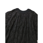 ne Quittez pas ヌキテパ Cotton Voile Dot Hemla Dress コットン 綿 100％  刺繍 ロングワンピース ドレス 黒 ブラック インド製 【中古】
