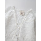 26SS  Muche et Muchette ミュッシェエミュセット Coquette Lace Trimmed Top レース 刺繍 ブラウス トップス  長袖 白  0/S 【中古】