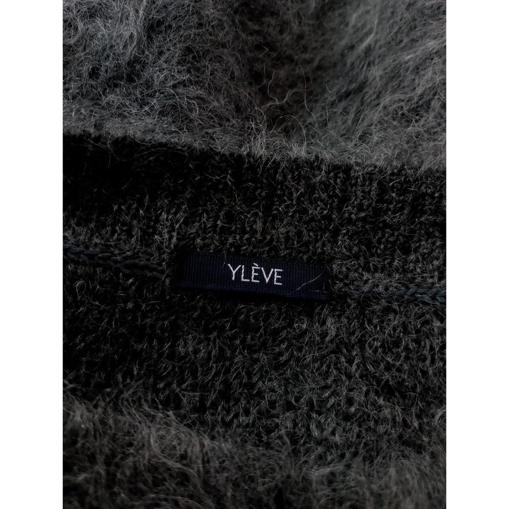 YLEVE イレーヴ モヘヤ ナイロン ニット セーター プルオーバー グレー (13M＋1076) 【中古】