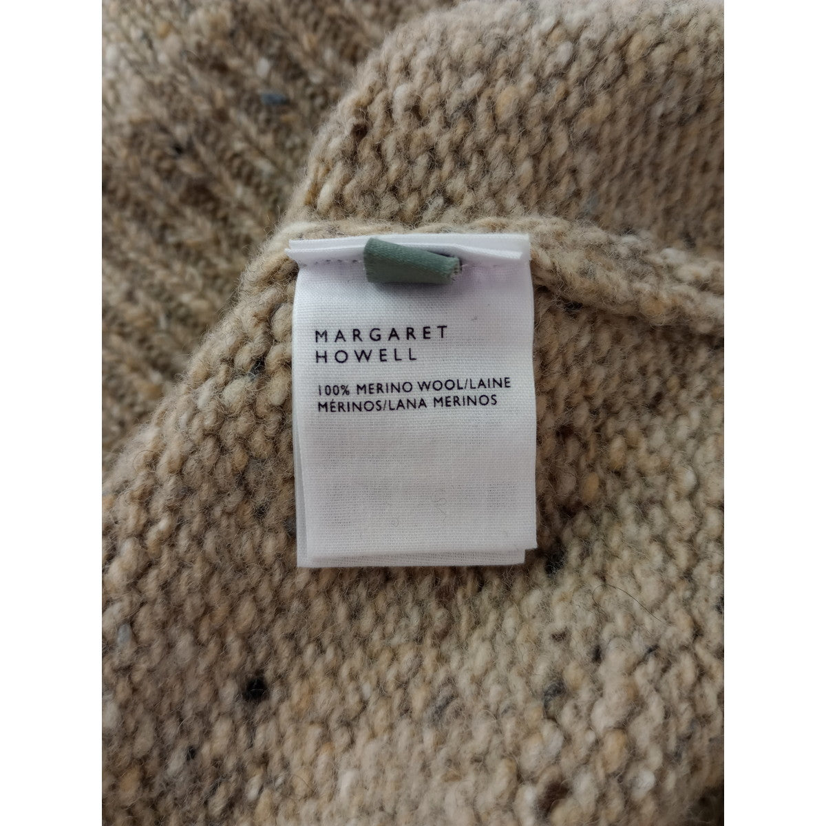 MARGARET HOWELL マーガレットハウエル DONEGAL MERINO イタリア製 ドネガル メリノウール ニット セーター ベージュ (13M＋1077)【中古】