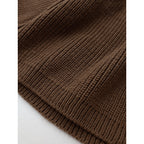 MARGARET HOWELL マーガレットハウエル CORD YARN WOOL KNIT クルーネック 長袖 ニット セーター トップス ブラウン 2  (13M＋1075)【中古】