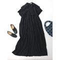 ENFOLD エンフォルド  A-LINE HIDDEN ARM DRESS  Aライン ロング ワンピース ドレス 黒 ブラック 36 【中古】