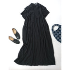 ENFOLD エンフォルド  A-LINE HIDDEN ARM DRESS  Aライン ロング ワンピース ドレス 黒 ブラック 36 【中古】