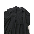 ENFOLD エンフォルド  A-LINE HIDDEN ARM DRESS  Aライン ロング ワンピース ドレス 黒 ブラック 36 【中古】
