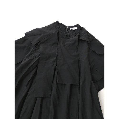 ENFOLD エンフォルド  A-LINE HIDDEN ARM DRESS  Aライン ロング ワンピース ドレス 黒 ブラック 36 【中古】