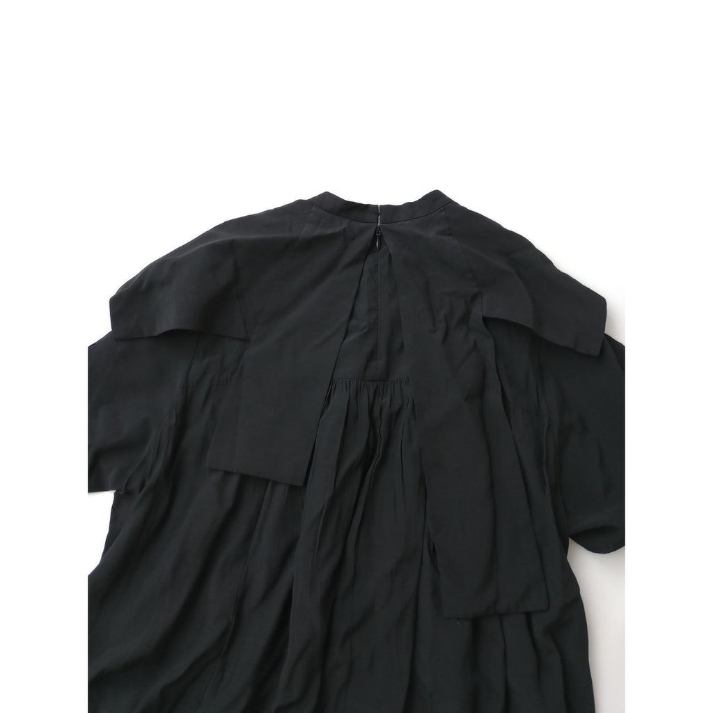 ENFOLD エンフォルド  A-LINE HIDDEN ARM DRESS  Aライン ロング ワンピース ドレス 黒 ブラック 36 【中古】