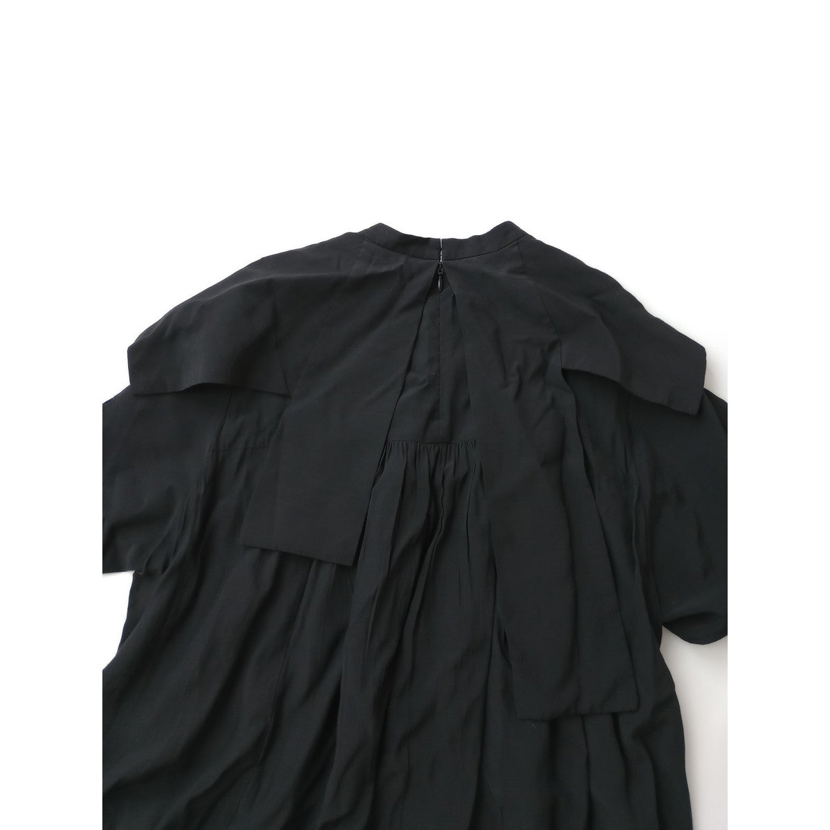 ENFOLD エンフォルド  A-LINE HIDDEN ARM DRESS  Aライン ロング ワンピース ドレス 黒 ブラック 36 【中古】