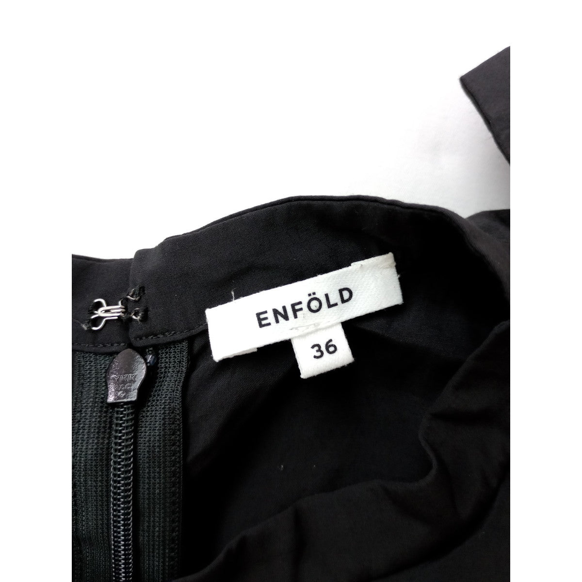 ENFOLD エンフォルド  A-LINE HIDDEN ARM DRESS  Aライン ロング ワンピース ドレス 黒 ブラック 36 【中古】