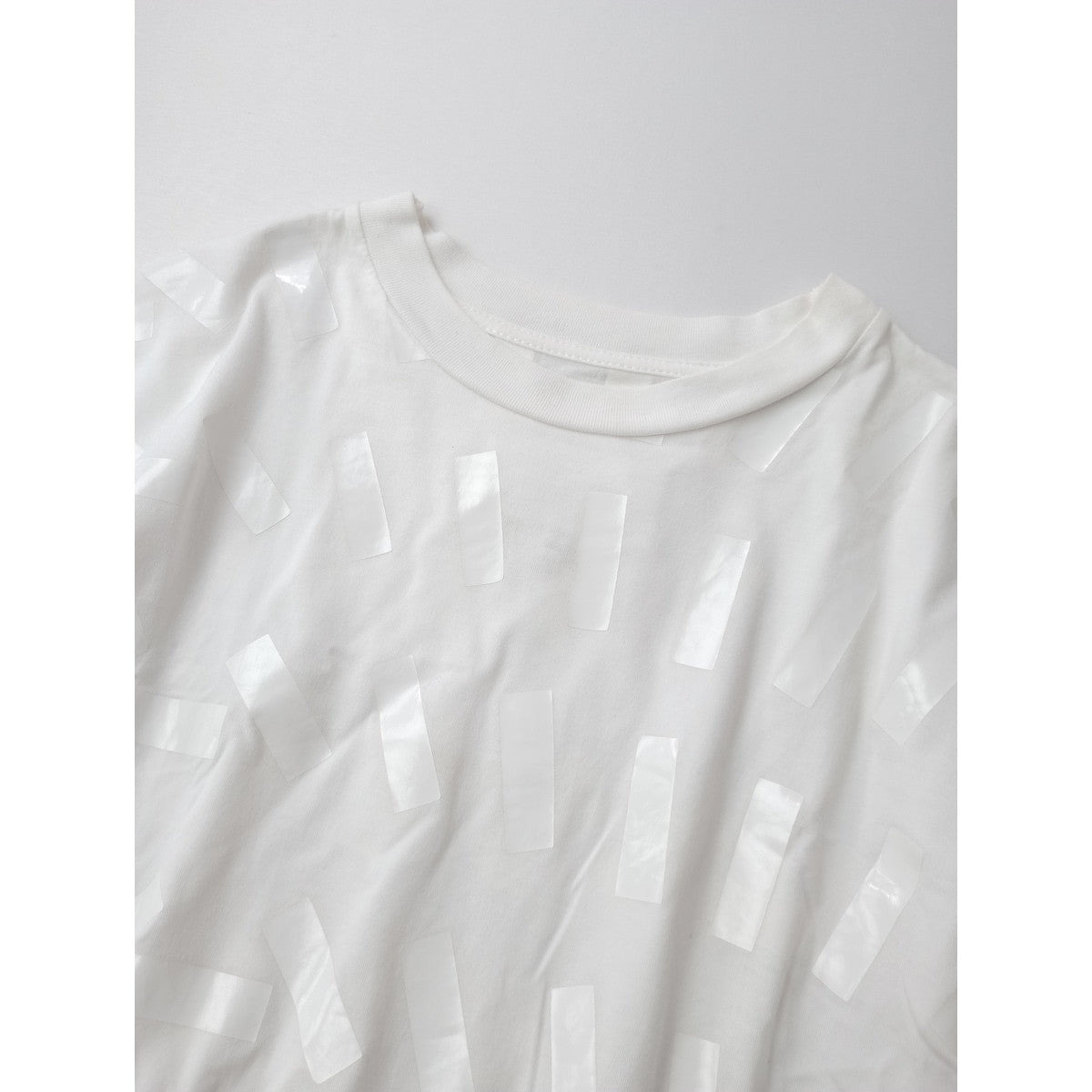 Maison Margiela  メゾンマルジェラ  Tape Print T-Shirt テープ プリント 半袖 Tシャツ カットソー トップス 白 ホワイト XS 【中古】