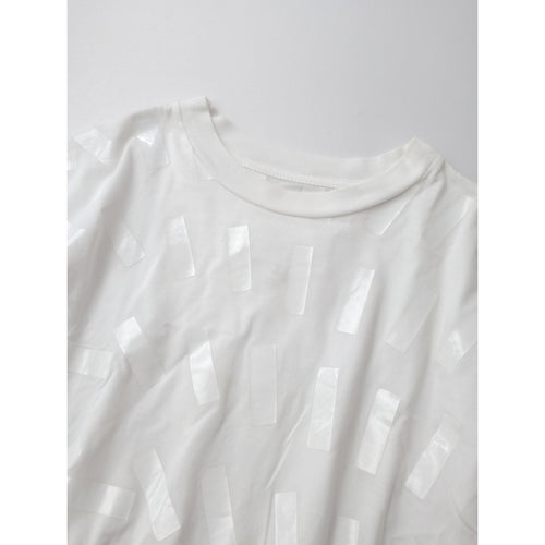 Maison Margiela  メゾンマルジェラ  Tape Print T-Shirt テープ プリント 半袖 Tシャツ カットソー トップス 白 ホワイト XS 【中古】