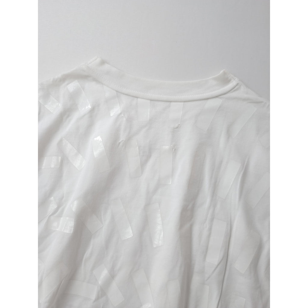 Maison Margiela  メゾンマルジェラ  Tape Print T-Shirt テープ プリント 半袖 Tシャツ カットソー トップス 白 ホワイト XS 【中古】