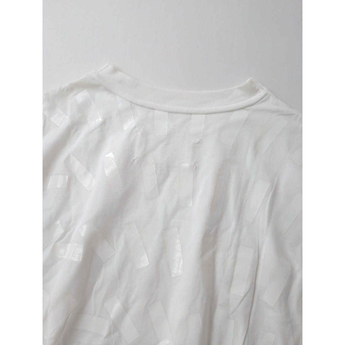 Maison Margiela  メゾンマルジェラ  Tape Print T-Shirt テープ プリント 半袖 Tシャツ カットソー トップス 白 ホワイト XS 【中古】